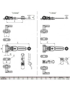 Set Kit Spagnoletta Curva VN S/1005 Finitura Nero Tecnostamp 8-907-05 A0145100502 2