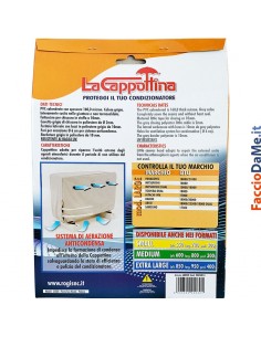 Cappottina Telo Ripara Climatizzatore in PVC Colore Grigio Varie Misure a Scelta 2