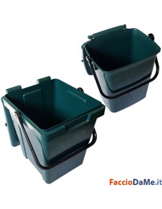 Bidone Contenitore per Umido in Plastica Verde 7-10-20 litri Biobin Mattiussi