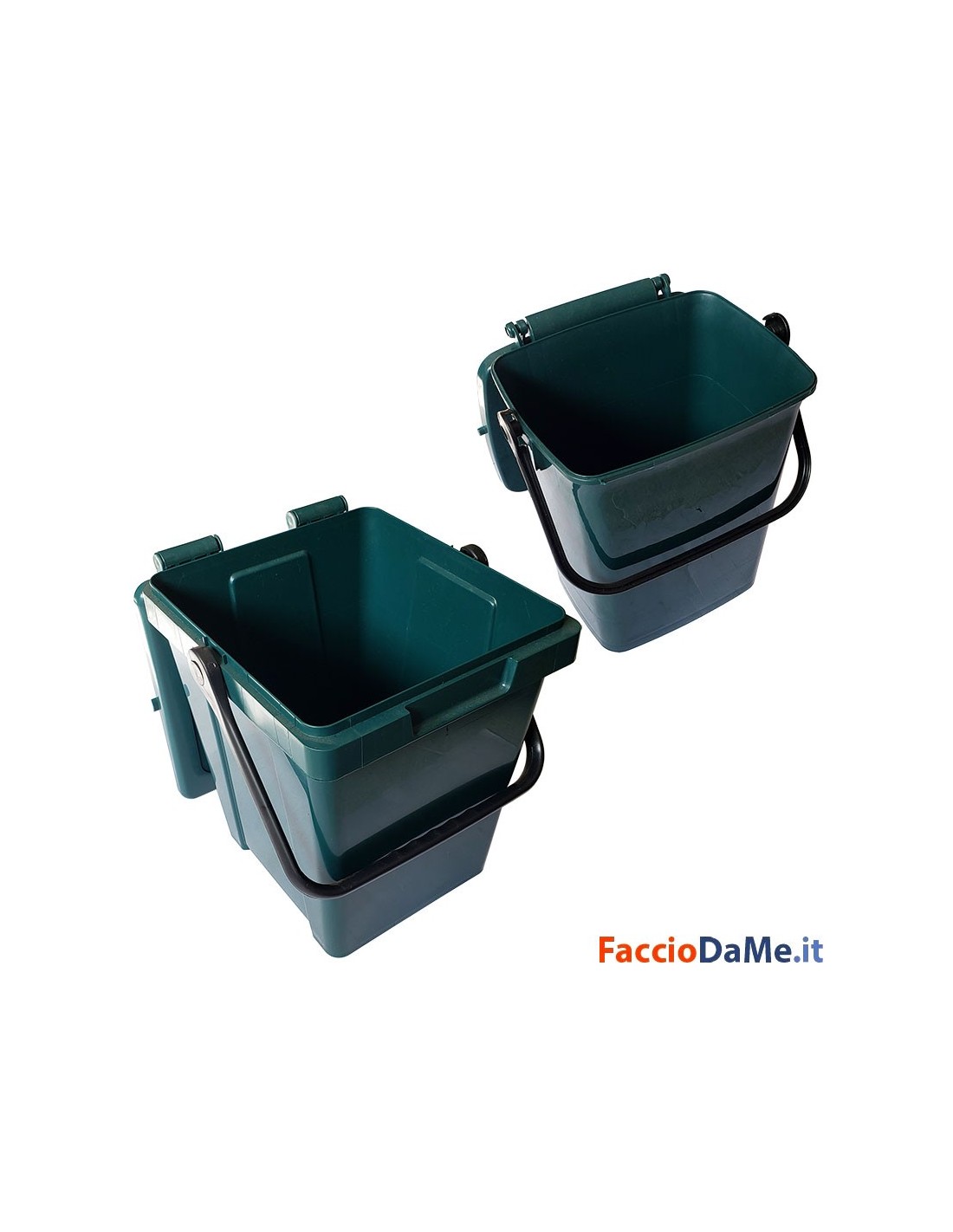 Bidone Contenitore per Umido in Plastica Verde 7-10-20 litri Biobin