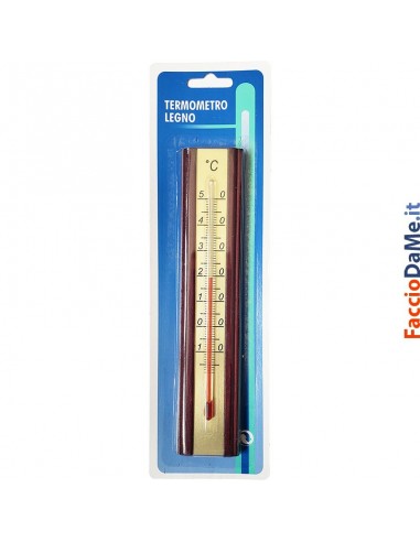 Termometro da Parete in Legno Quercia 205x40 mm Rondi