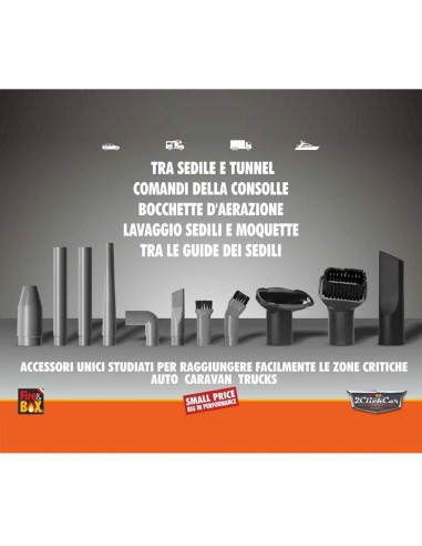 Aspiratore Professionale Auto Caravan Trucks Yachts 1400 watt Turbo Fire&Box CK8560