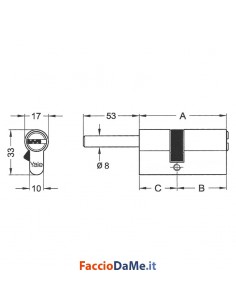 Cilindro Predisposto Pomolo con Taglio di Rottura Controllata Y2S 2