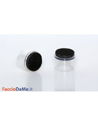 Puntali Tappi Calzanti Esterni in PVC Colore Trasparente con Feltro Nero