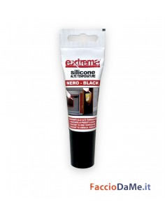Tubetto Silicone Alta Temperatura Colore Nero 60 ml Maniver