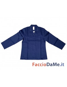 Giacca da Lavoro Tessuto 100% Cotone Colore Blu Labor