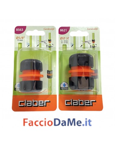 Raccordo Giuntatubo Manicotto con Stringitubo Varie Misure Claber 8563 - 8621