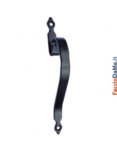 Maniglia Maniglie per Scuri Balconi Infissi in Acciaio Verniciato Colore Nero Omad 2
