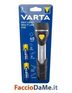 Torcia Day Light Multi LED F20 Robusta in ABS Alluminio Gomma Varta 16632