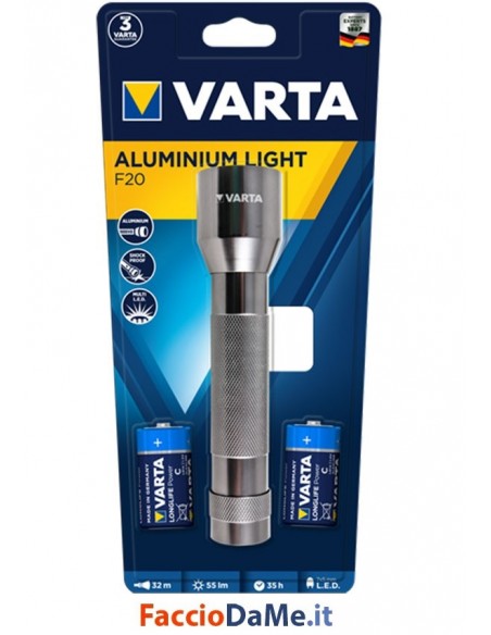 Torcia Aluminium Light F20 Robusta in Alluminio Varta 16628