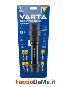 Torcia Indestructible F30 Pro in Alluminio e Gomma Varta 18714