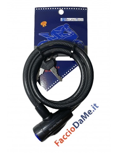 Lucchetto Bici e Moto Cavo di Sicurezza a Spirale 12x1000mm
