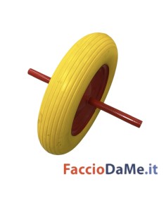 Ruota Piena per Carriola Pesante Orione 3.50X8 Perno Lungo Bragagnolo 9RUT01S - SPEDIZIONE GRATUITA