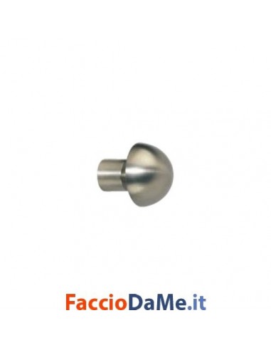 Bastoni per Tende in Acciaio SATINATO NICHEL Componibili Diam.16mm Lung.240cm