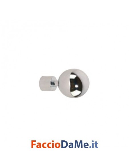 Bastoni per Tende in Acciaio SATINATO NICHEL Componibili Diam.16mm Lung.240cm