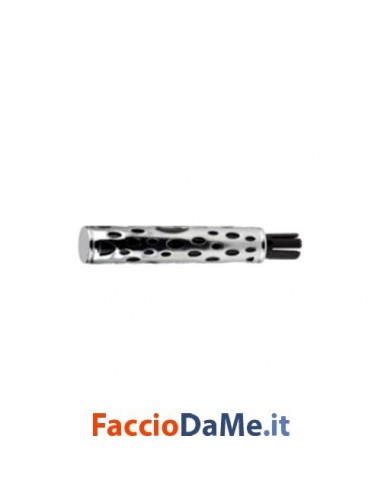 Bastoni per Tende in Acciaio SATINATO NICHEL Componibili Diam.16mm Lung.240cm
