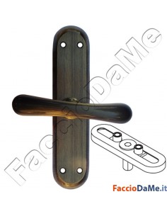 Maniglie Cremonesi per Porte e Finestre Serie Delta in Ottone Bronzato Graffiato 2