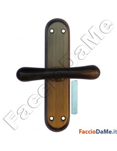 Maniglie Cremonesi per Porte e Finestre Serie Delta in Ottone Bronzato Graffiato 2