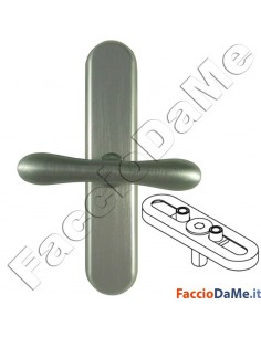 Maniglie Cremonesi per Porte e Finestre Serie Derby Sicma Ottone Cromato Satinato 2