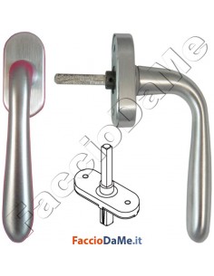 Maniglie Cremonesi per Porte e Finestre Serie Derby Sicma Ottone Cromato Satinato 2